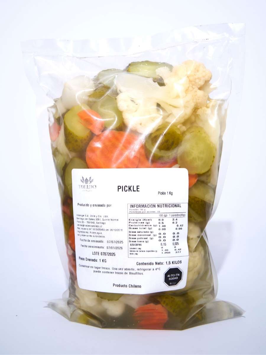 Pickle Natural 1 Kilo TOLEDO